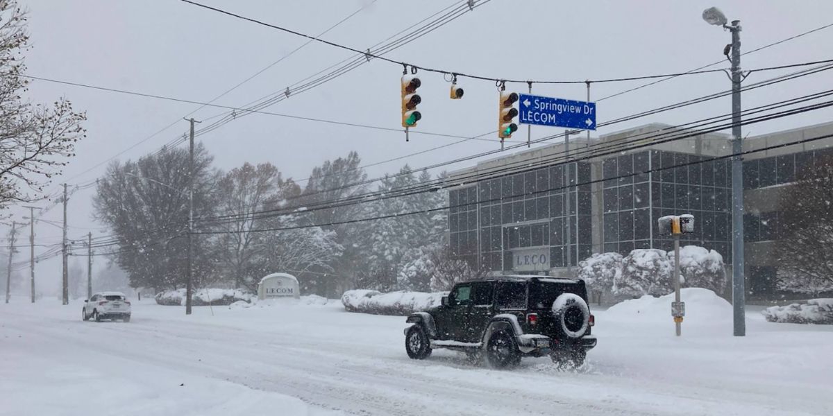 Storm Hits Western NY Thruway Shut Down Due to Lake Effect Snow