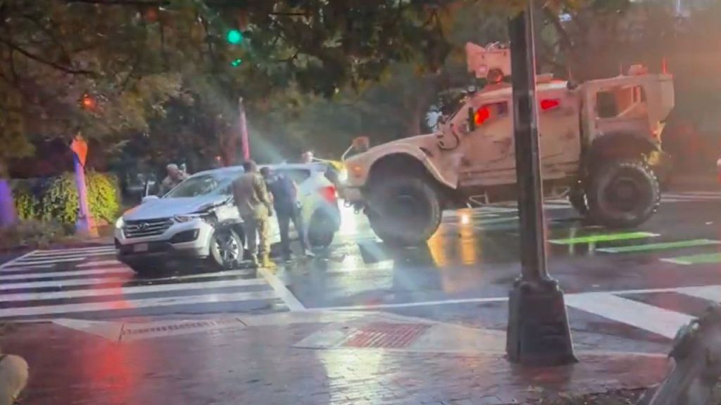 14-Ton Military Vehicle Crashes into SUV in D.C., Sparking Debate over ...