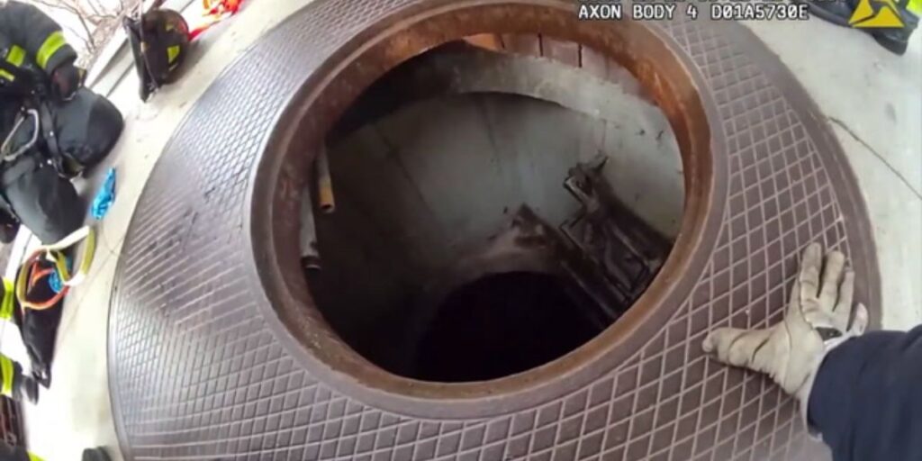 Construction Worker Falls 30 Feet Into Manhole in Washington Heights, Rescued by NYPD and FDNY (1)