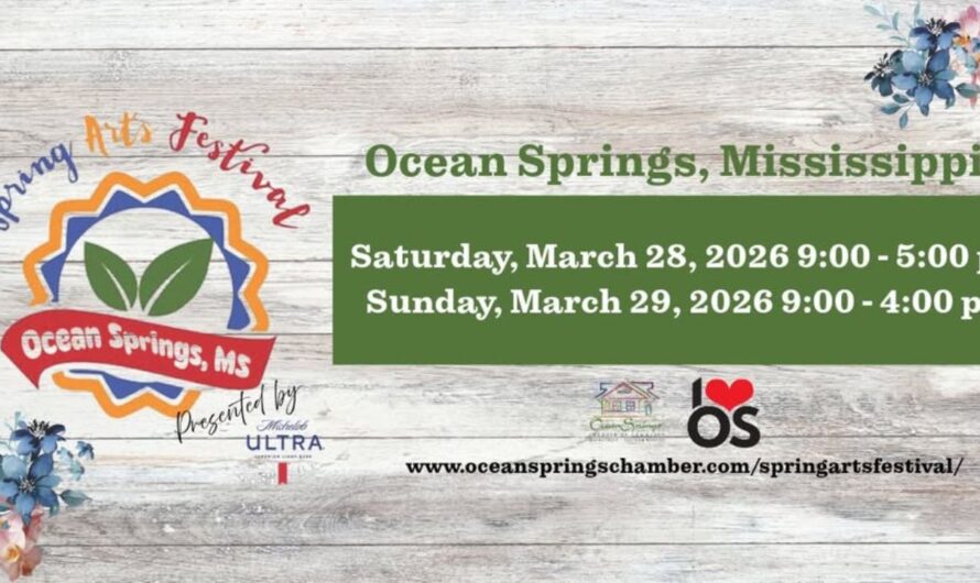 Downtown Spring Arts Festival in Ocean Springs 2026, Mississippi: Dates, Location, Hours, and Event Highlights