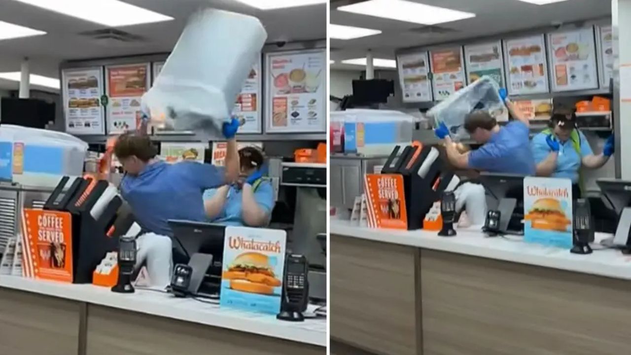 Whataburger Employees Fight Back with Fry Basket and Trash Can During Texas Restaurant Assault