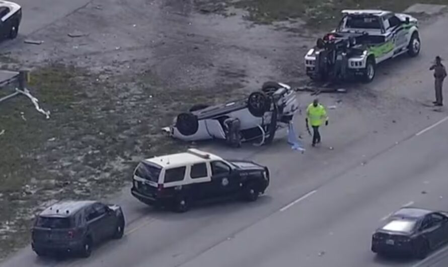 Driver With Active Warrant Arrested After I-595 Chase Ends in Rollover Crash in Davie