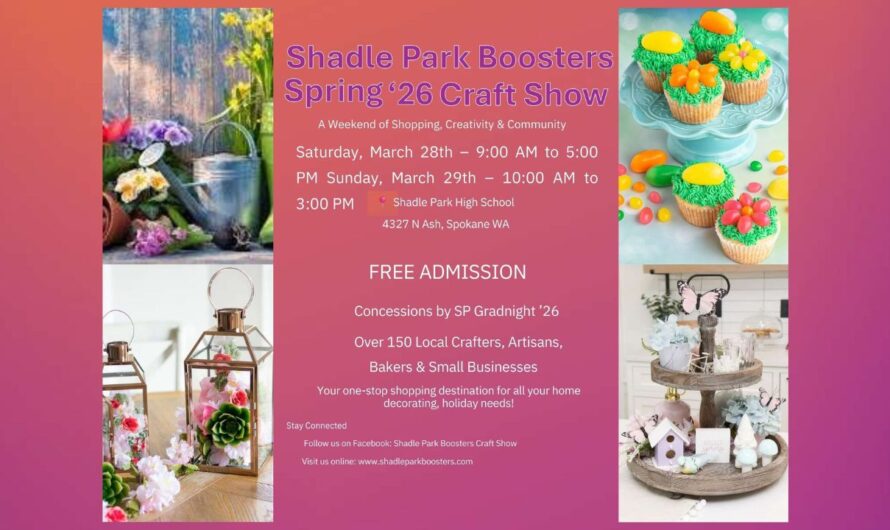 Shadle Park Spring Craft Show Returns Spokane in 2026 With Local Makers, Handmade Goods and Community Shopping