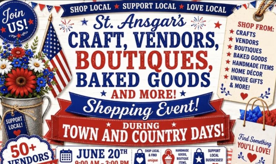 St. Ansgar Town and Country Days Craft, Vendor, Boutiques and More 2026 in Saint Ansgar, IA: Dates, Local Shopping, and What to Expect