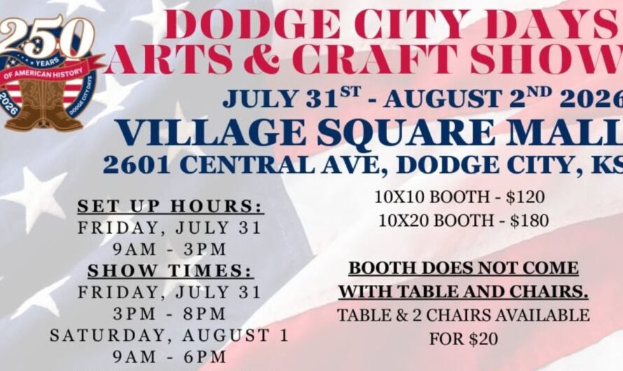 Dodge City Arts and Craft Show 2026 in Dodge City, KS: Dates, Location, Vendors, and What to Expect