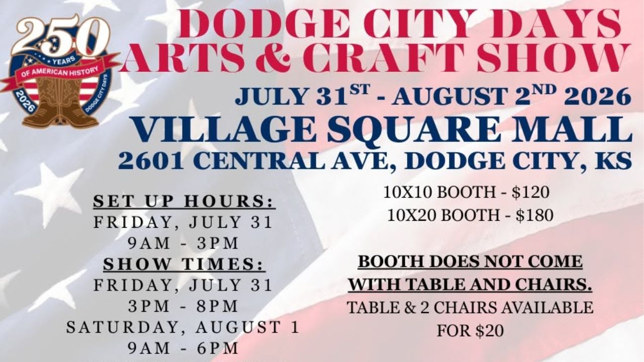 Dodge City Arts and Craft Show 2026 in Dodge City, KS Dates, Location, Vendors, and What to Expect