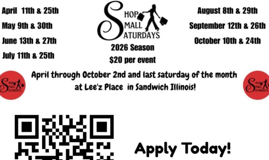 Sandwich August Shop Small Saturdays 2026 in Sandwich, IL: Date, Location, Local Vendors, Live Music, and Event Details